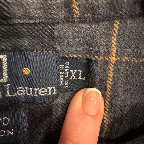 Polo Ralph Lauren Benford Mens Plaid Flannel Shirt XL Grunge Plaid Check Chore - Picture 4 of 7